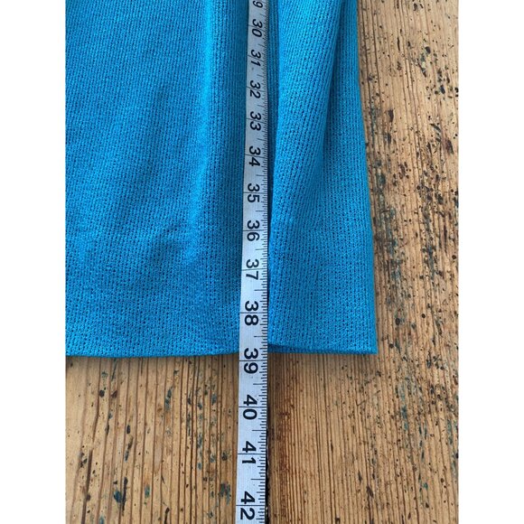 VTG Susan Howard California Dress Jacket Set Belted Mid Length Women Turquoise - Picture 7 of 7